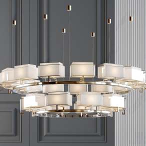 新中式吊灯3D模型下载